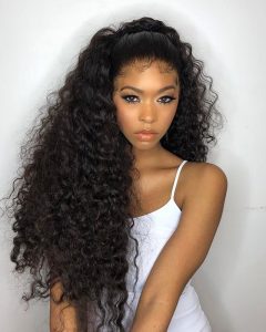 Luscious impression with curly human hair wigs